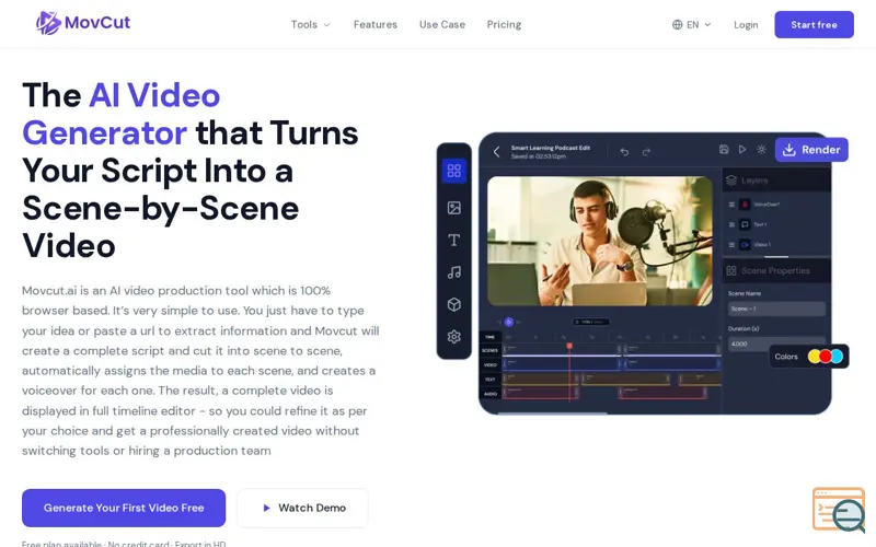 Screenshot of Movcut