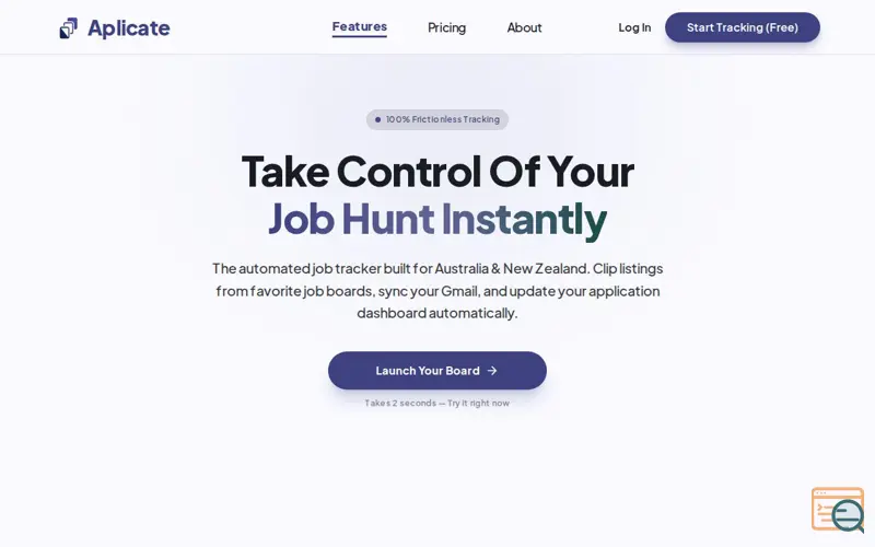 Screenshot of Aplicate
