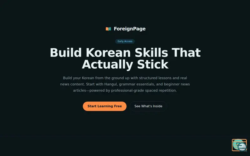 Screenshot of ForeignPage