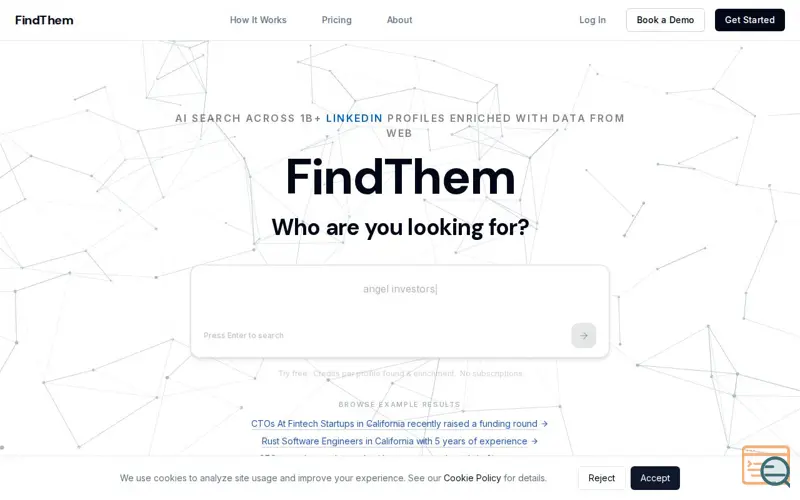 Screenshot of FindThem