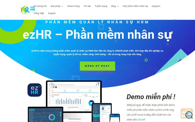 Screenshot of ezHR, a launch using Content Views