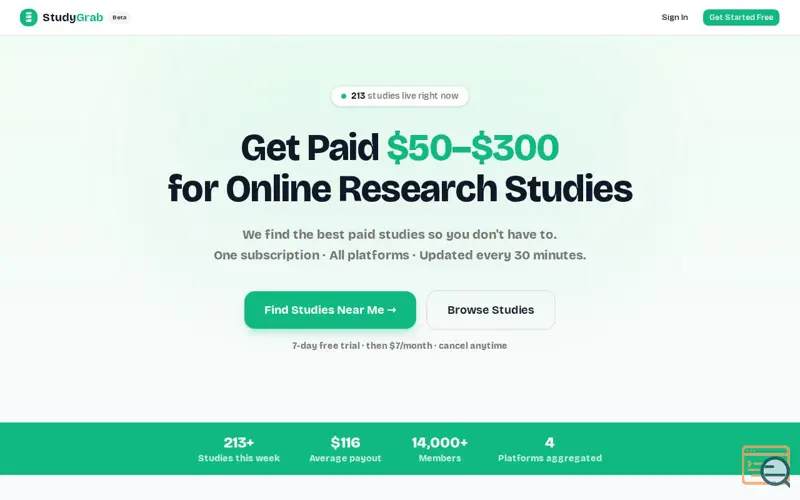 Screenshot of StudyGrab