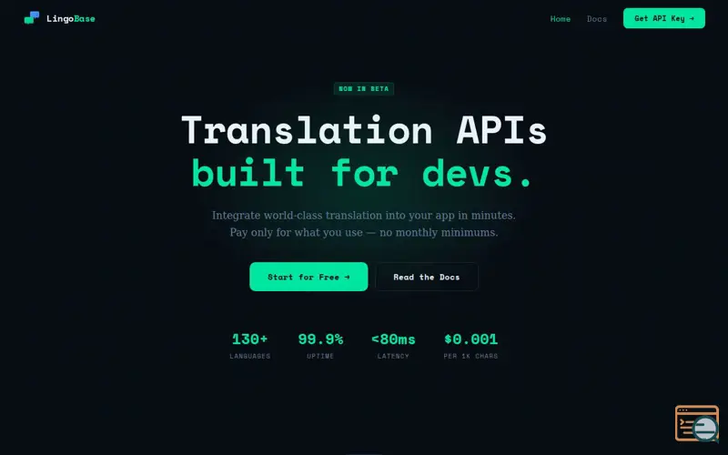 Screenshot of LingoBase