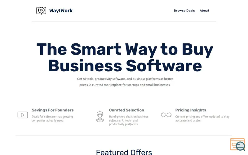 Screenshot of WayIWork