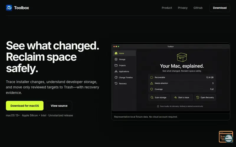 Screenshot of Toolbox