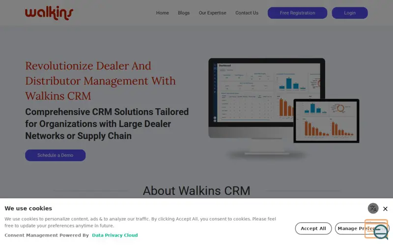 Screenshot of Walkins CRM