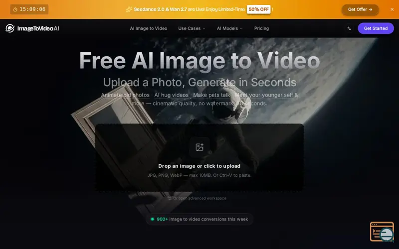 Screenshot of Imagetovideoai