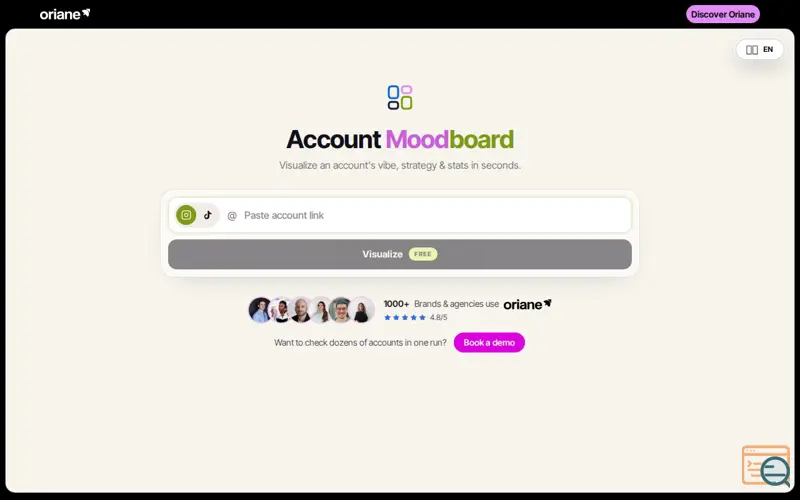 Screenshot of Account Moodboard