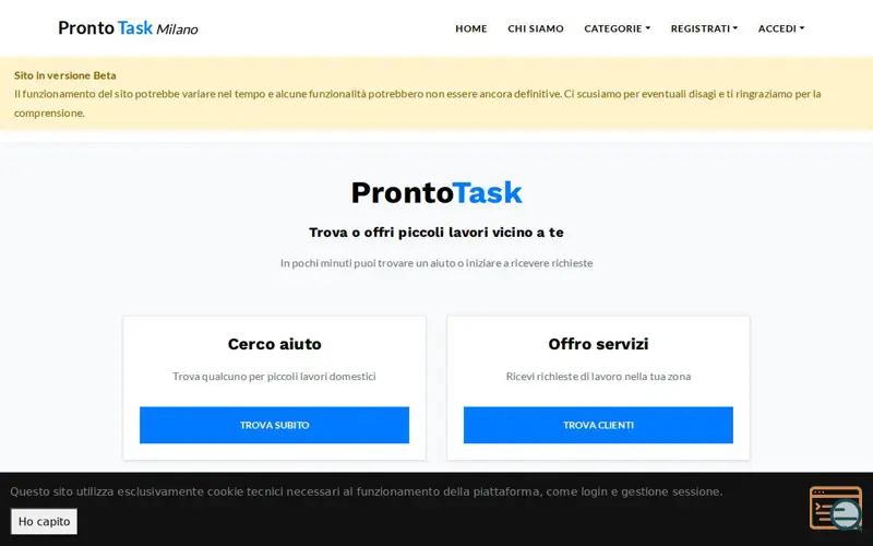 Screenshot of ProntoTask Milano