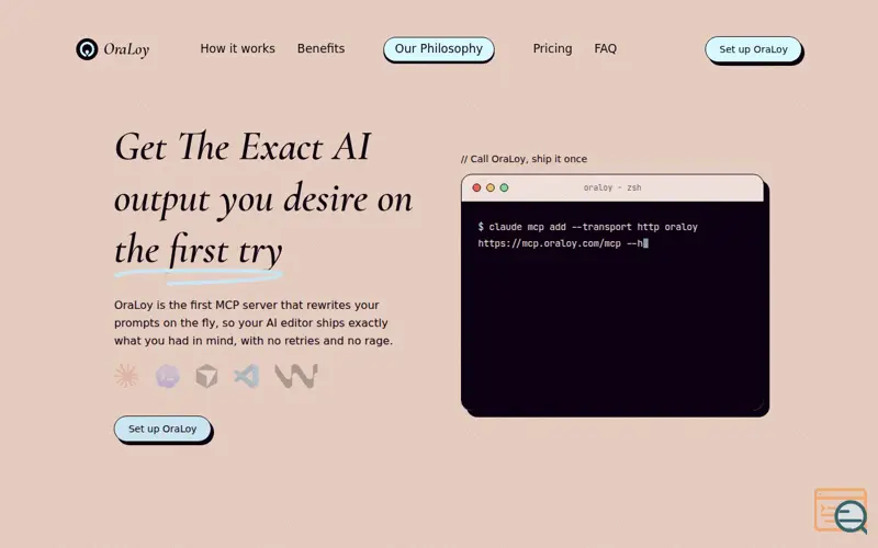 Screenshot of OraLoy
