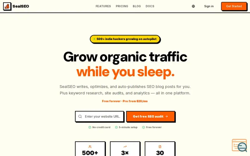 Screenshot of SealSEO
