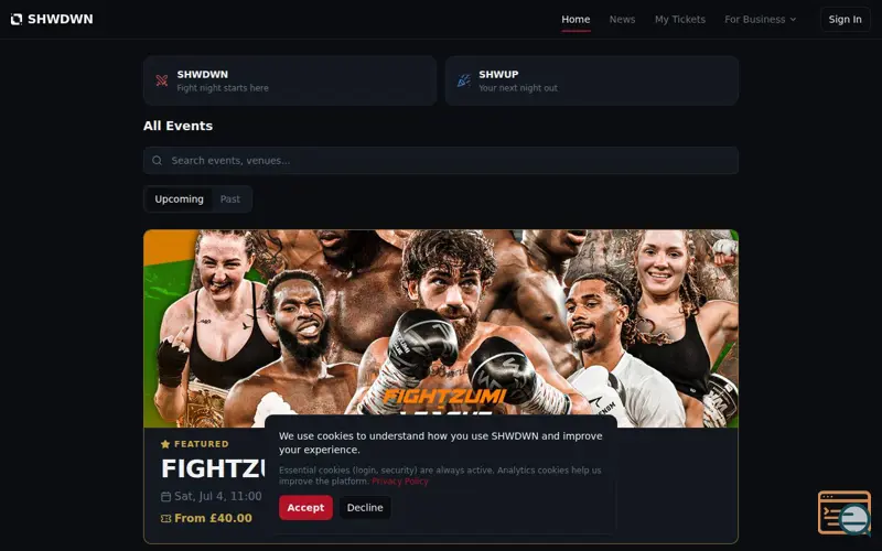Screenshot of SHWDWN