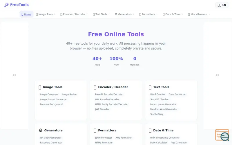 Screenshot of Free Online Tools