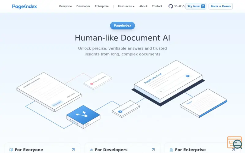 Screenshot of PageIndex
