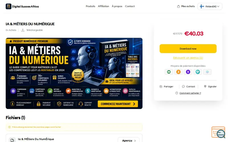 Screenshot of Guide des Métiers du Numérique