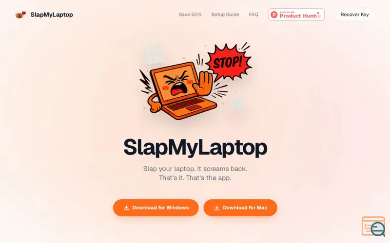 Screenshot of Slapmylaptop
