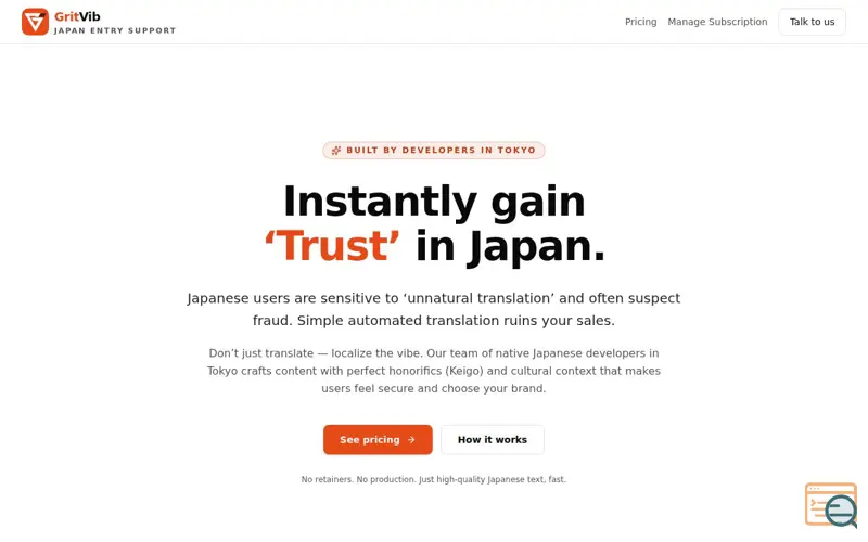 Screenshot of GritVib