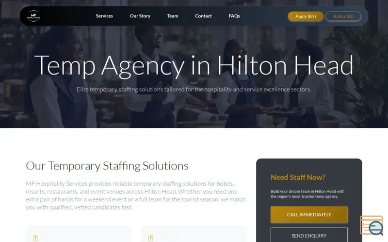 Screenshot of Temp Agency