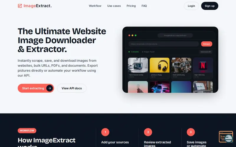 Screenshot of ImageExtract