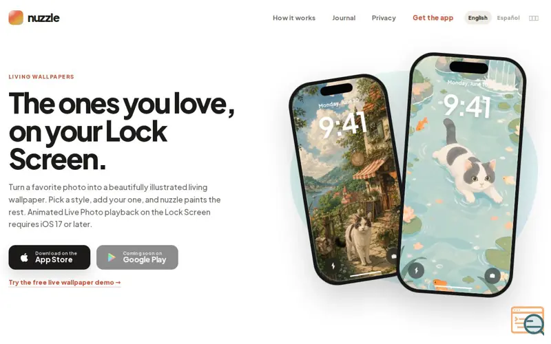 Screenshot of Nuzzle — Living wallpapers of the ones you love