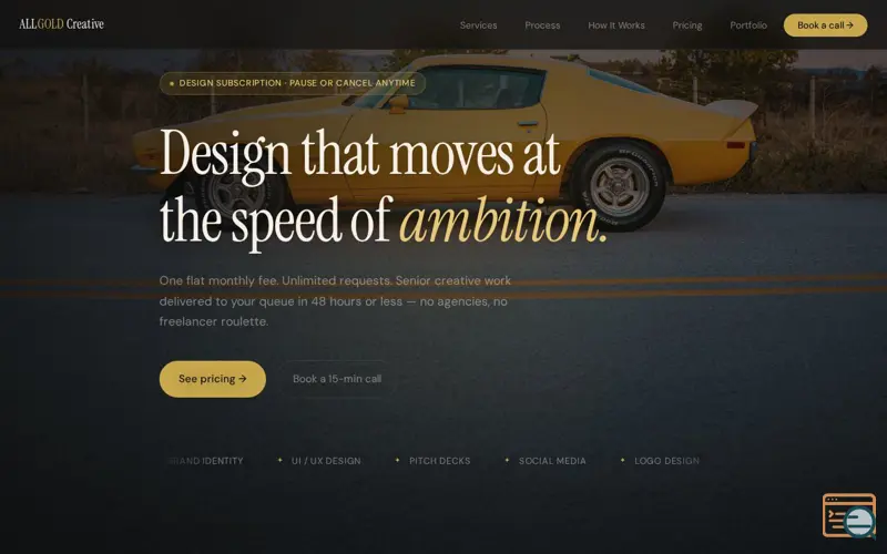 Screenshot of THE Premium Design Subscription Service