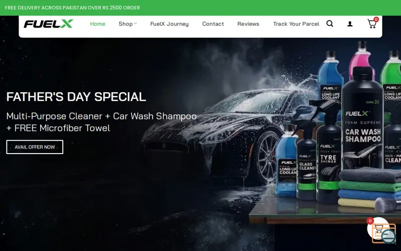 Screenshot of FuelX