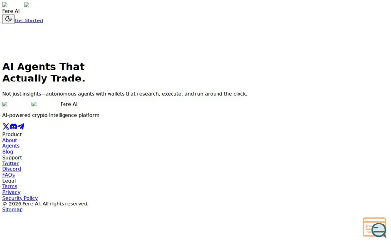 Screenshot of FereAI