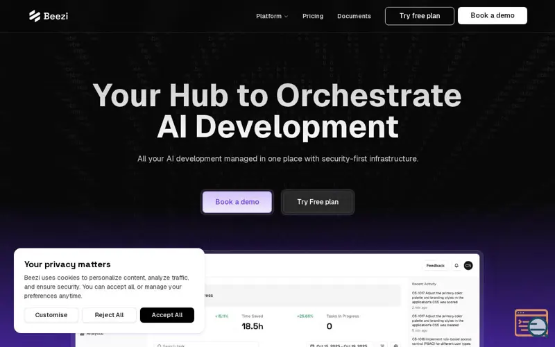 Screenshot of Beezi AI