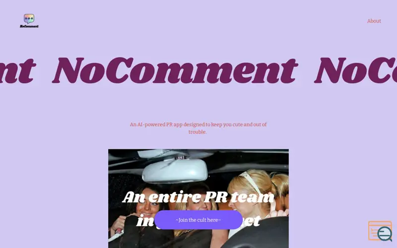 Screenshot of NoComment