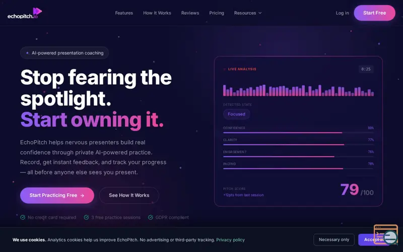 Screenshot of EchoPitch