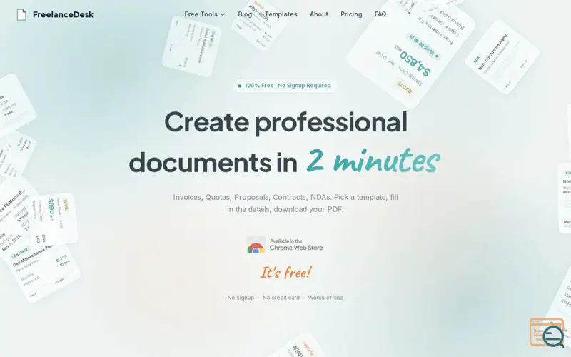 Screenshot of FreelanceDesk