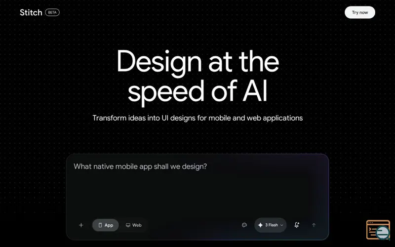 Screenshot of Stitch 3.0 by Google