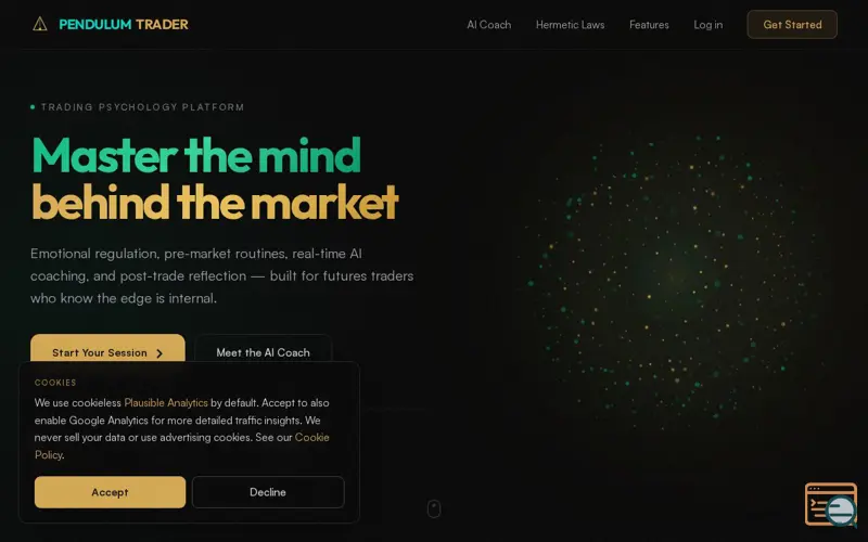 Screenshot of Pendulum Trader