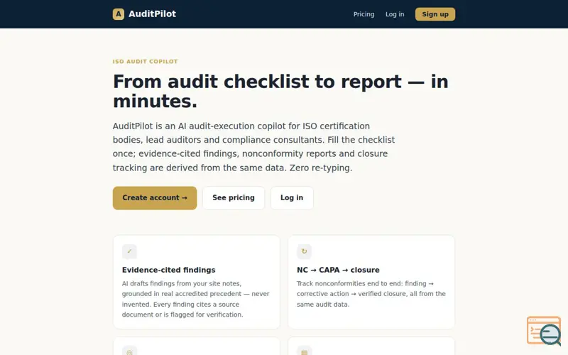 Screenshot of AuditPilot