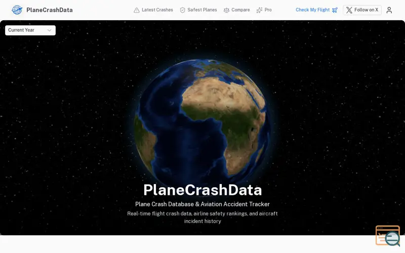 Screenshot of PlaneCrashData