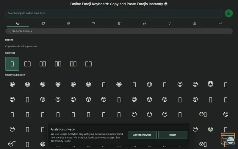 Screenshot of Emoji Keyboard