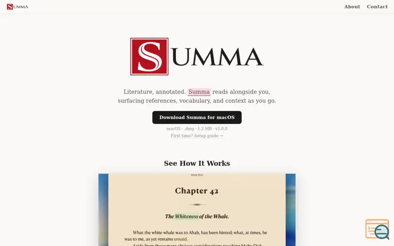 Screenshot of Summa