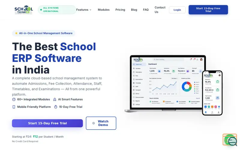 Screenshot of School Thinker
