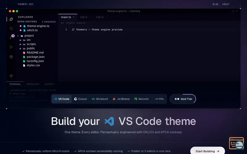 Screenshot of Themery