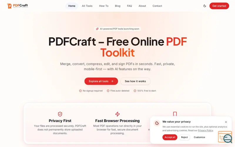 Screenshot of PDFCraft