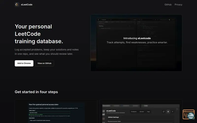 Screenshot of eLeetCode