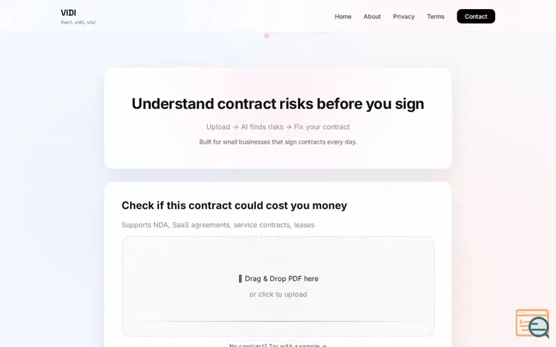 Screenshot of VIDI