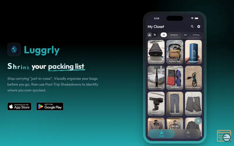 Screenshot of Luggrly
