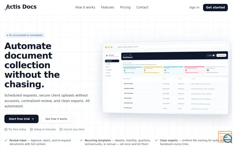 Screenshot of Actis Docs