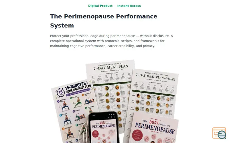 Screenshot of The Perimenopause Performance System