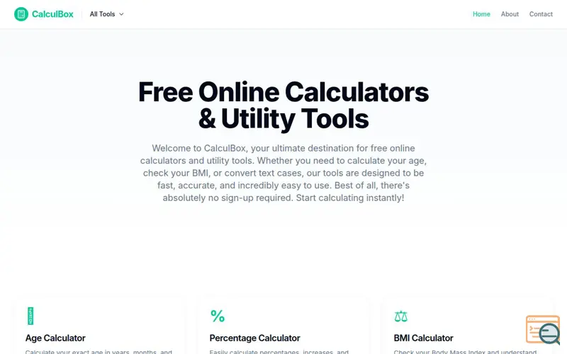 Screenshot of CalculBox