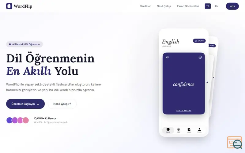 Screenshot of WordFlip — Flip and Learn
