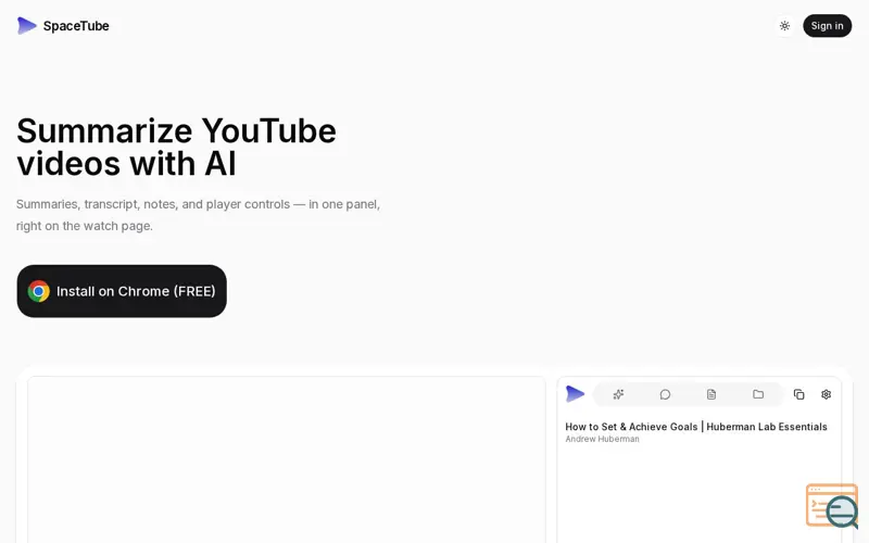 Screenshot of SpaceTube