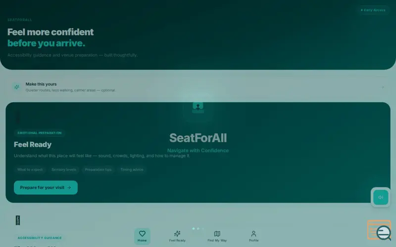 Screenshot of SeatForAll