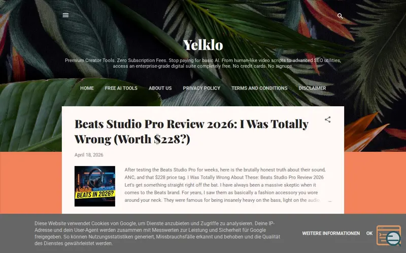 Screenshot of Yelklo